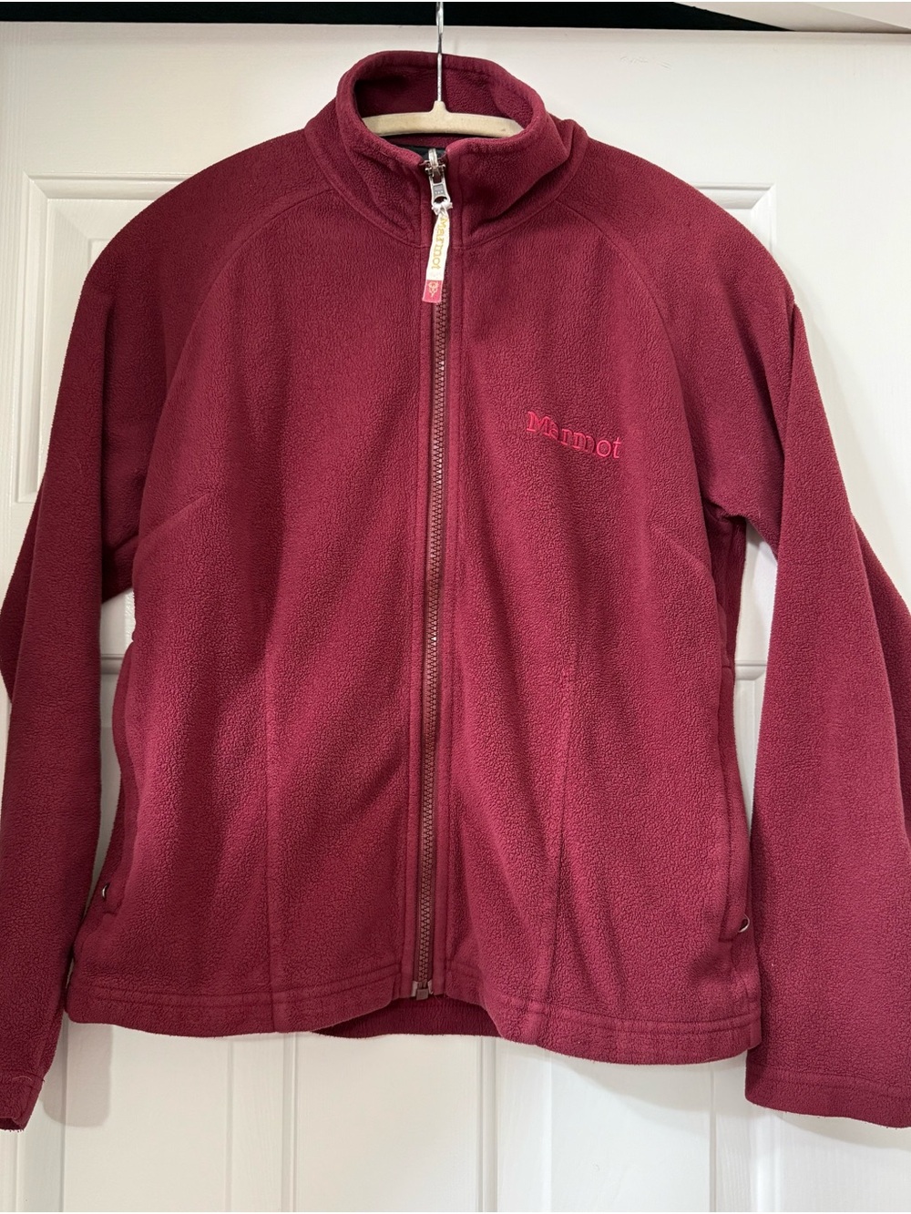 Marmot Women’s Zip-Up Fleece Jacket in Burgundy - Small